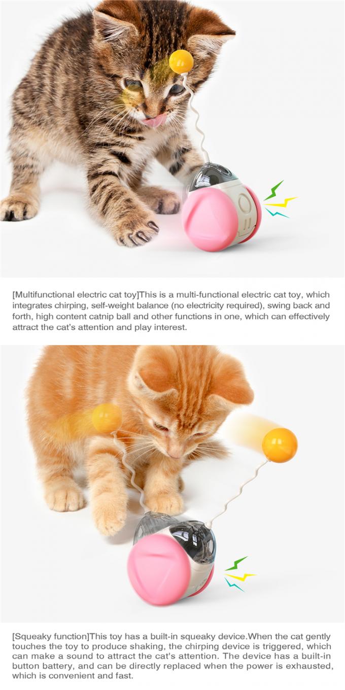 Νέα ηλεκτρικά αυτόματα περιστρεφόμενα ανατροπέων γατών παιχνίδια κατάρτισης γατών Catnip παιχνιδιών διαλογικά