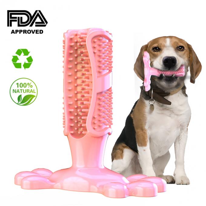 Το σκυλί μασά τα δόντια σκυλιών οδοντοβουρτσών που καθαρίζουν παιχνιδιών καθαρίζοντας ραβδί προσοχής φυσικού λάστιχου το οδοντικό για τα μέσα μεγάλα κατοικίδια ζώα σκυλιών